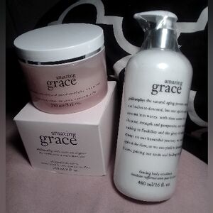 PHILOSOPHY (2)PC SET-AMAZING GRACE Firming Body Emulsion/ Whipped Body Creme-NEW
